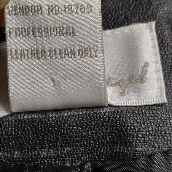 Vintage Y2K Retro Women's Leather Jacket Size 14 Black Moto Biker Chic Spiegel - Picture 10 of 11